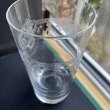 4 Engraved crystal fruit juice glasses