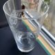 4 Engraved crystal fruit juice glasses