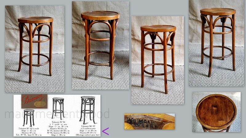 Baumann bar stool 30s