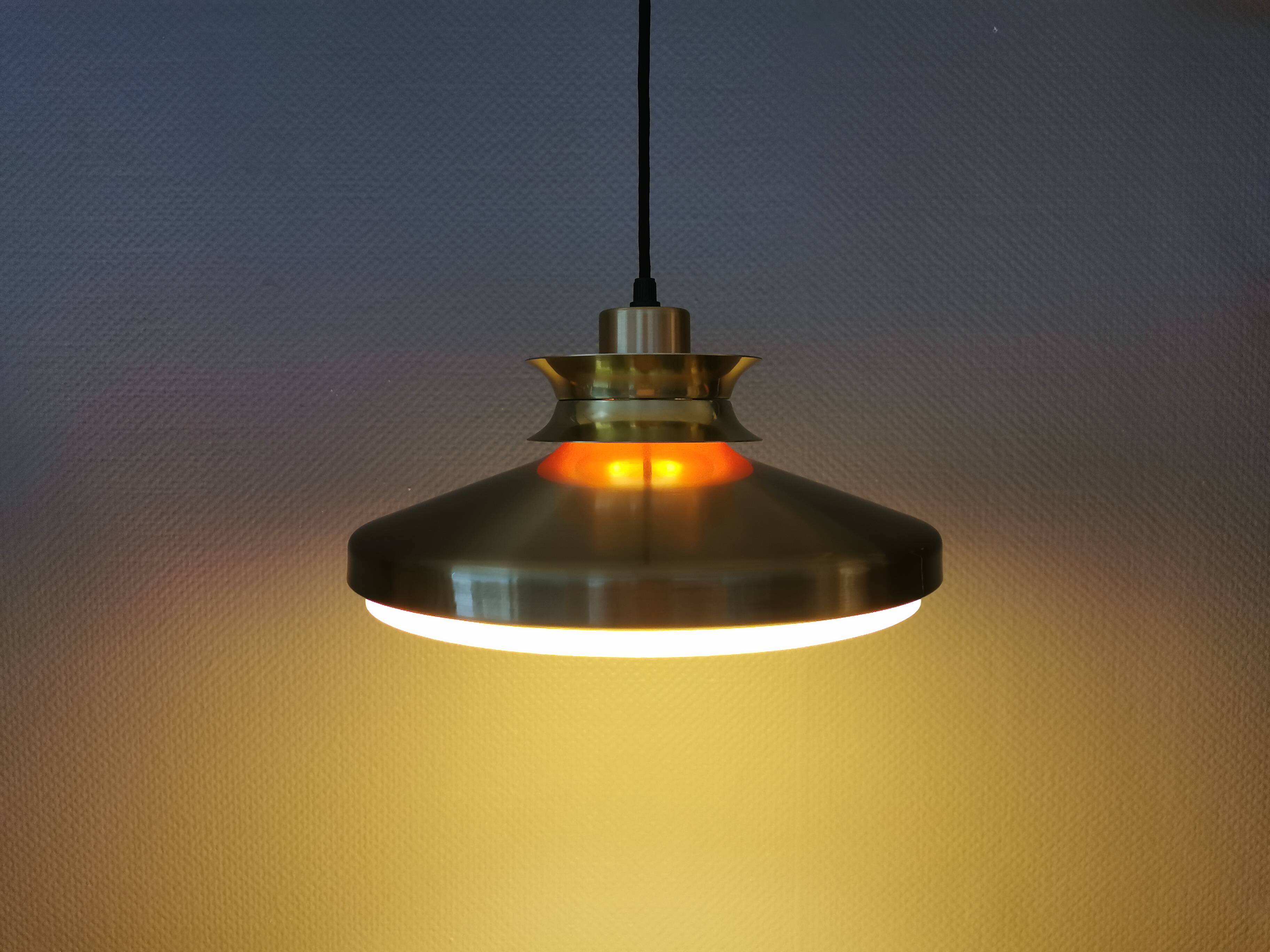 Hanging lamp from Danish Lyskær lighting, 1980s.