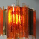 Claus Bolby brass plexiglas ceiling light