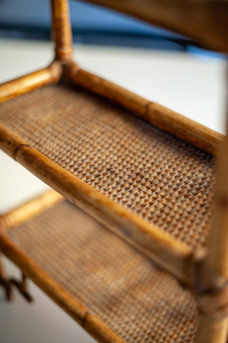 Bamboo pagoda shelf, 1960s