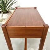 Carved teak bedside table, Arne Wahl Iversen