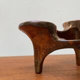 Vintage German brutalist metal candlestick by Harjes