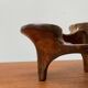 Vintage German brutalist metal candlestick by Harjes