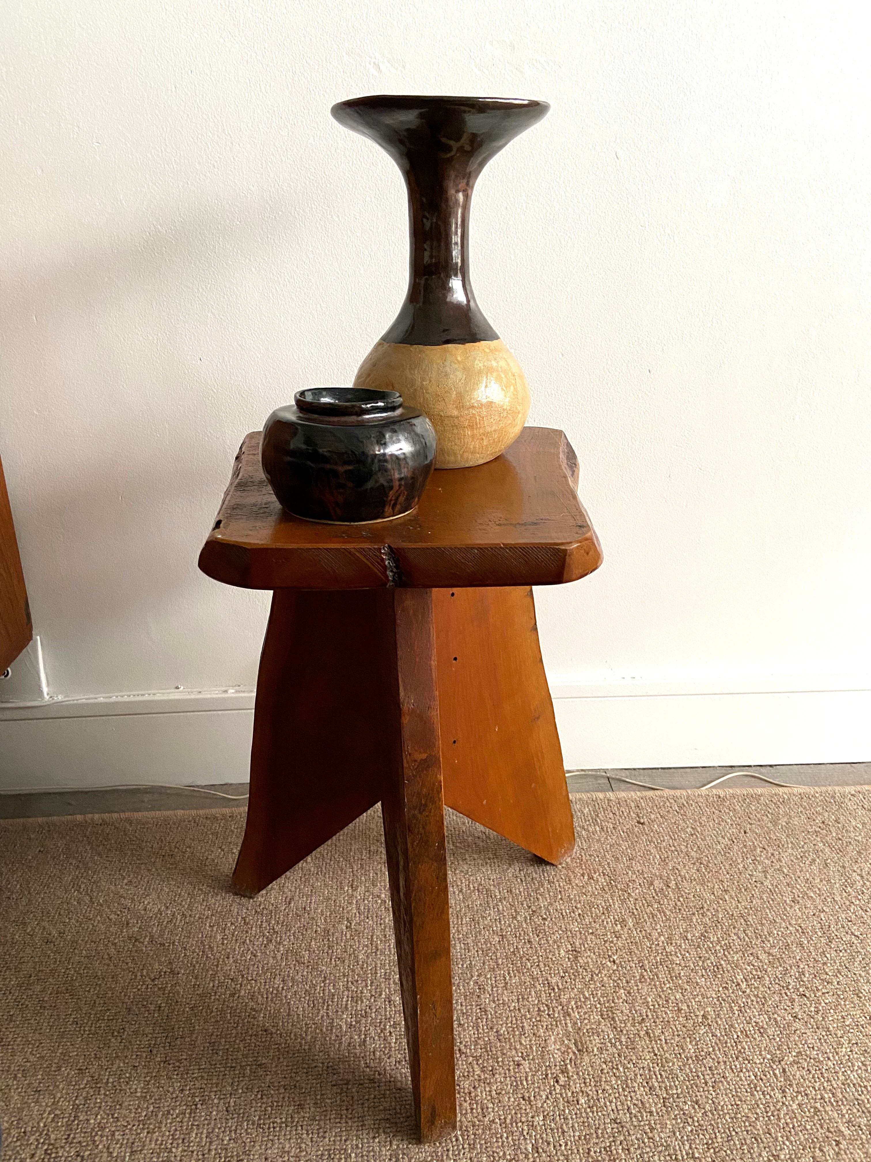 Large brutalist ceramic vase