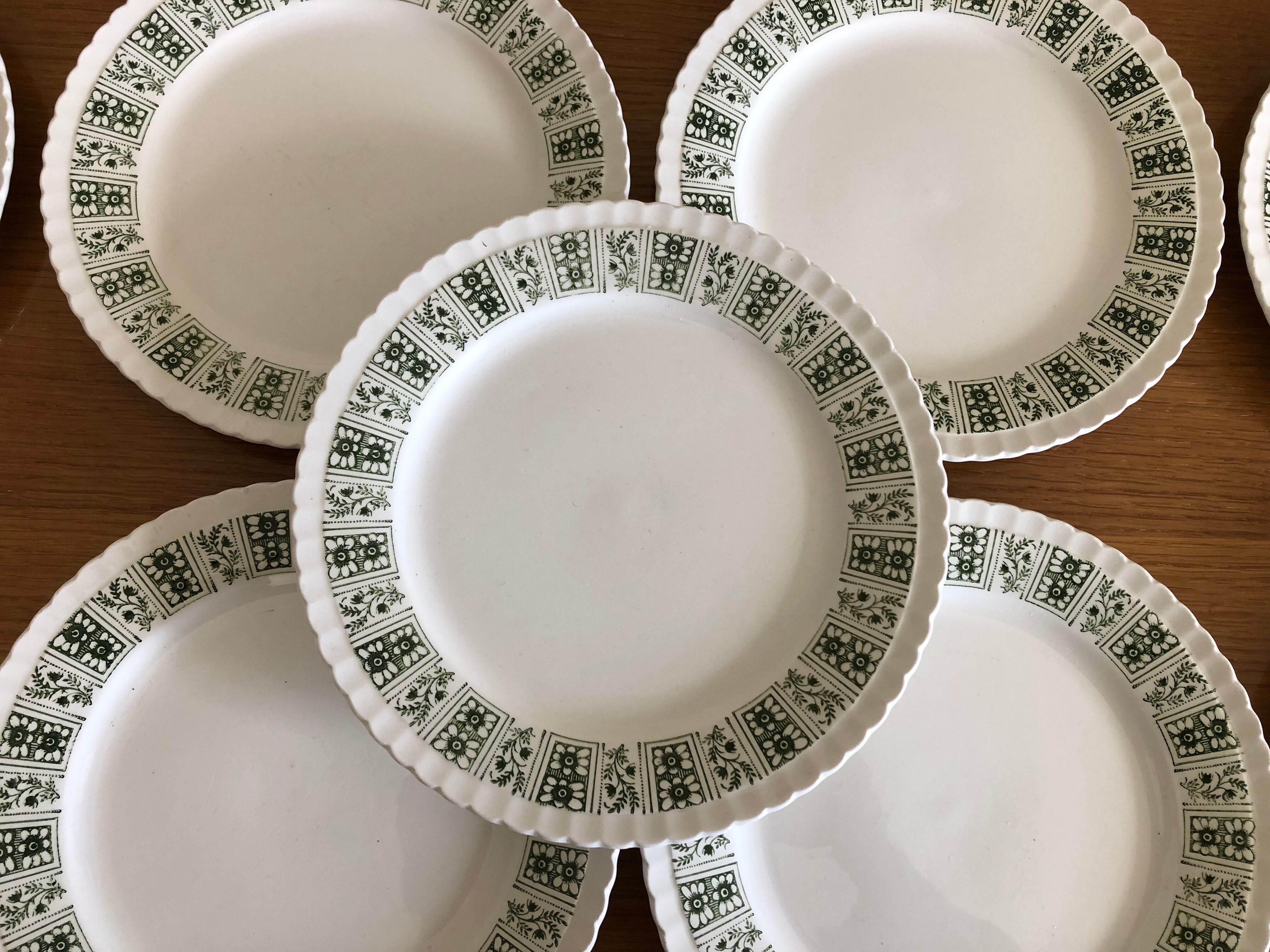 12 plates dessert Digoin vintage years 50