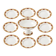 Porcelain service MG early 20th century 8 plates and 1 compote.