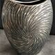 Vase in ceramic form and silver modernist effects 26.5 cm