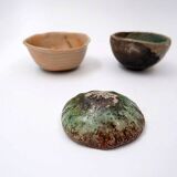 Set of "Green" decorative ceramics "Fond d'Atelier" - N.Lebrun - Belgium 1970s