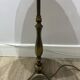 Perenz Tiffany style stained glass table lamp, brass, signed