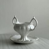 Antique white porcelain sauce boat
