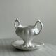 Antique white porcelain sauce boat