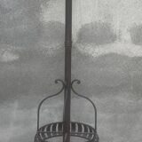 Coat rack called jellyfish, umbrella cane holder, iron and wood bistro parrot