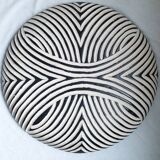 Set of 2 African shields in solid Bamiléké wood, diameter 55cm