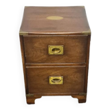 Table de chevet en bois vintage de campagne militaire par Reprodux England