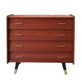 Scandinavian chest of drawers with compass feet