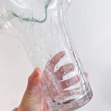 Draped blown glass vase