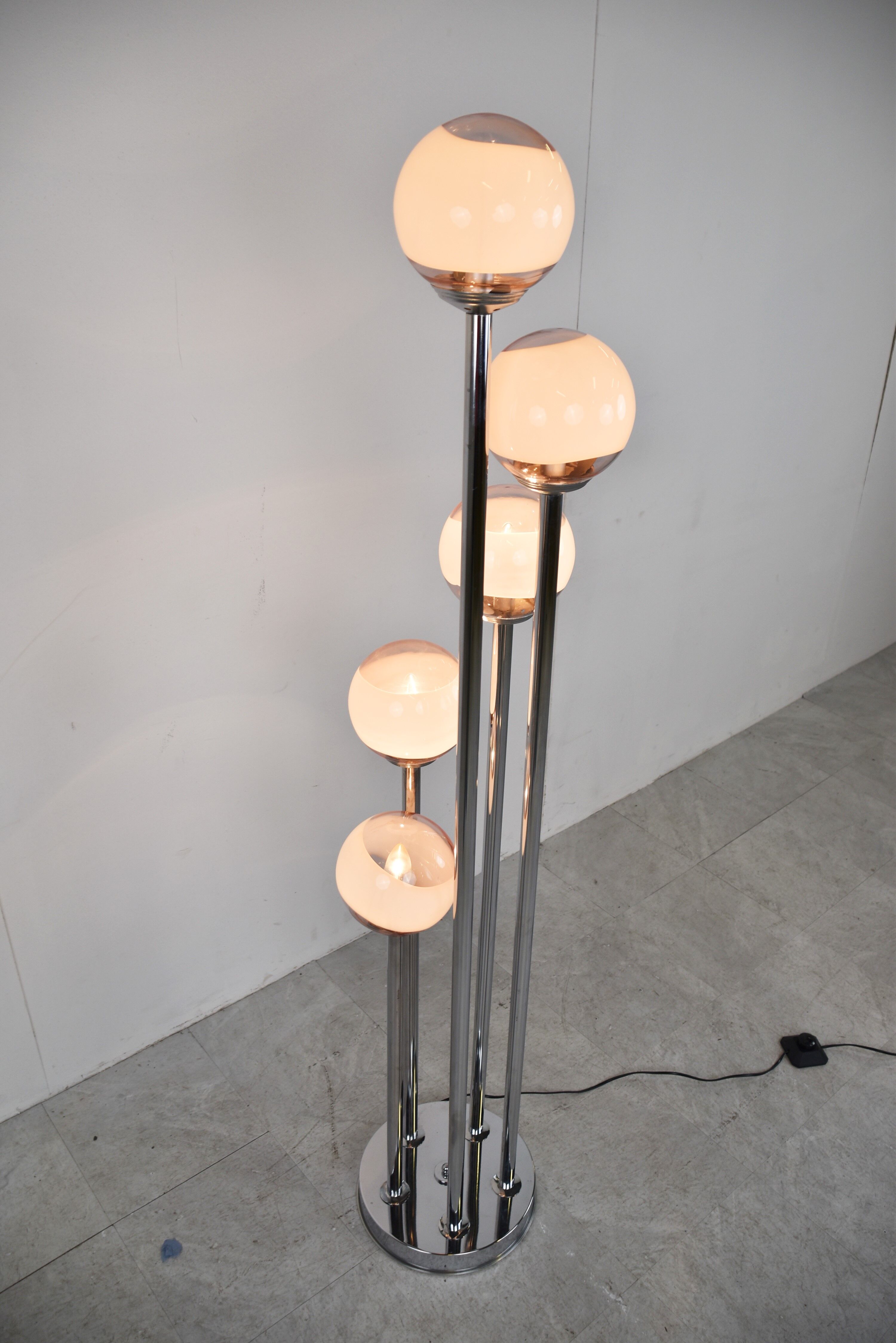Vintage murano glass floor lamp, 1970s