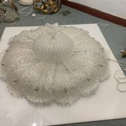 Extra Large Murano Glass Flushmount Light by Bucintoro Glass 1970’s