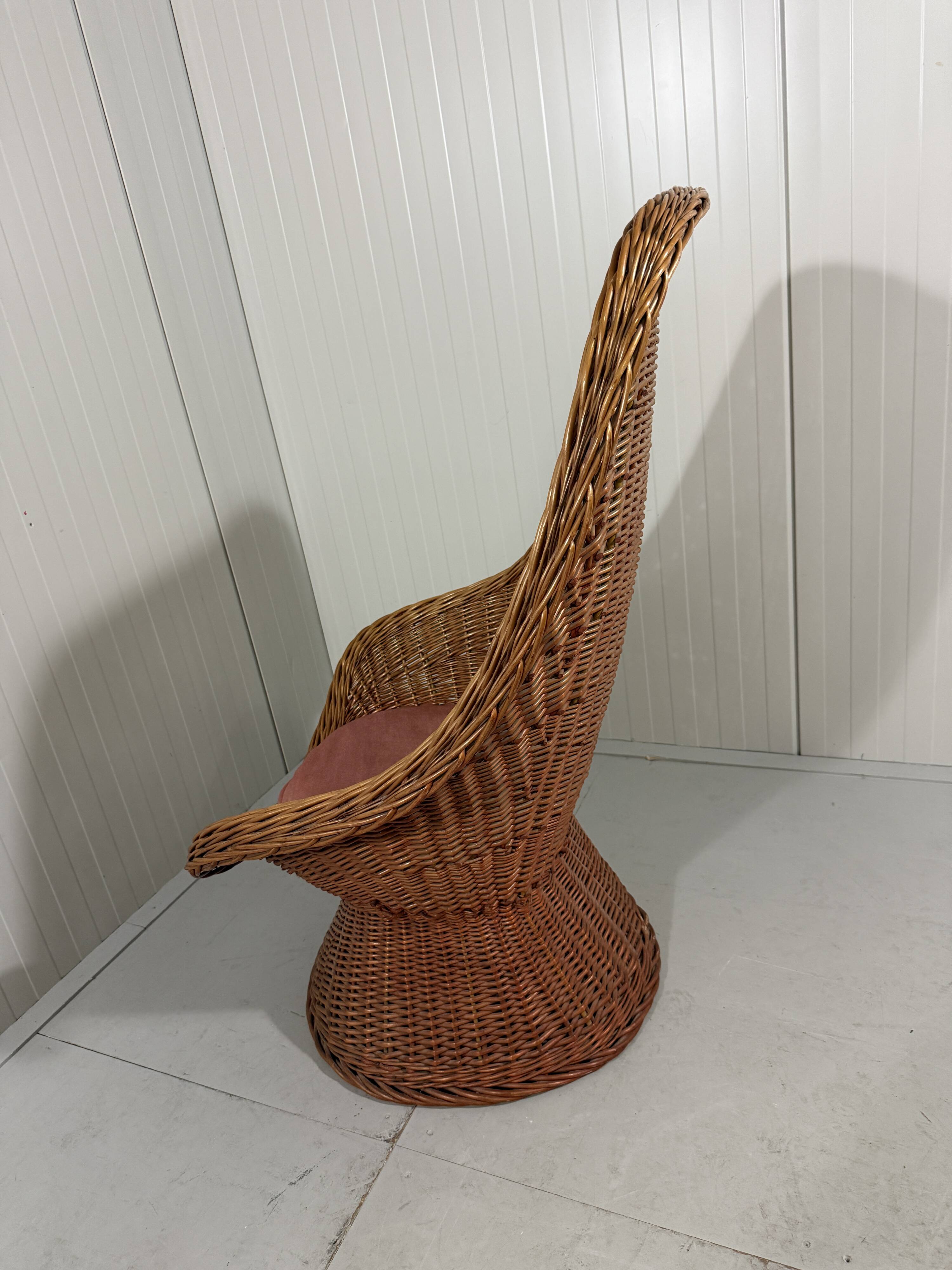 Vintage wicker chair 1970's