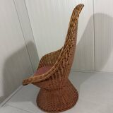 Vintage wicker chair 1970's