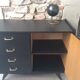 Black chest of  drawers feet compass 60s