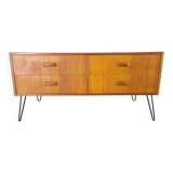 Mid-Century Danish Sideboard with Teak Veneer and Hairpin Legs, 1960