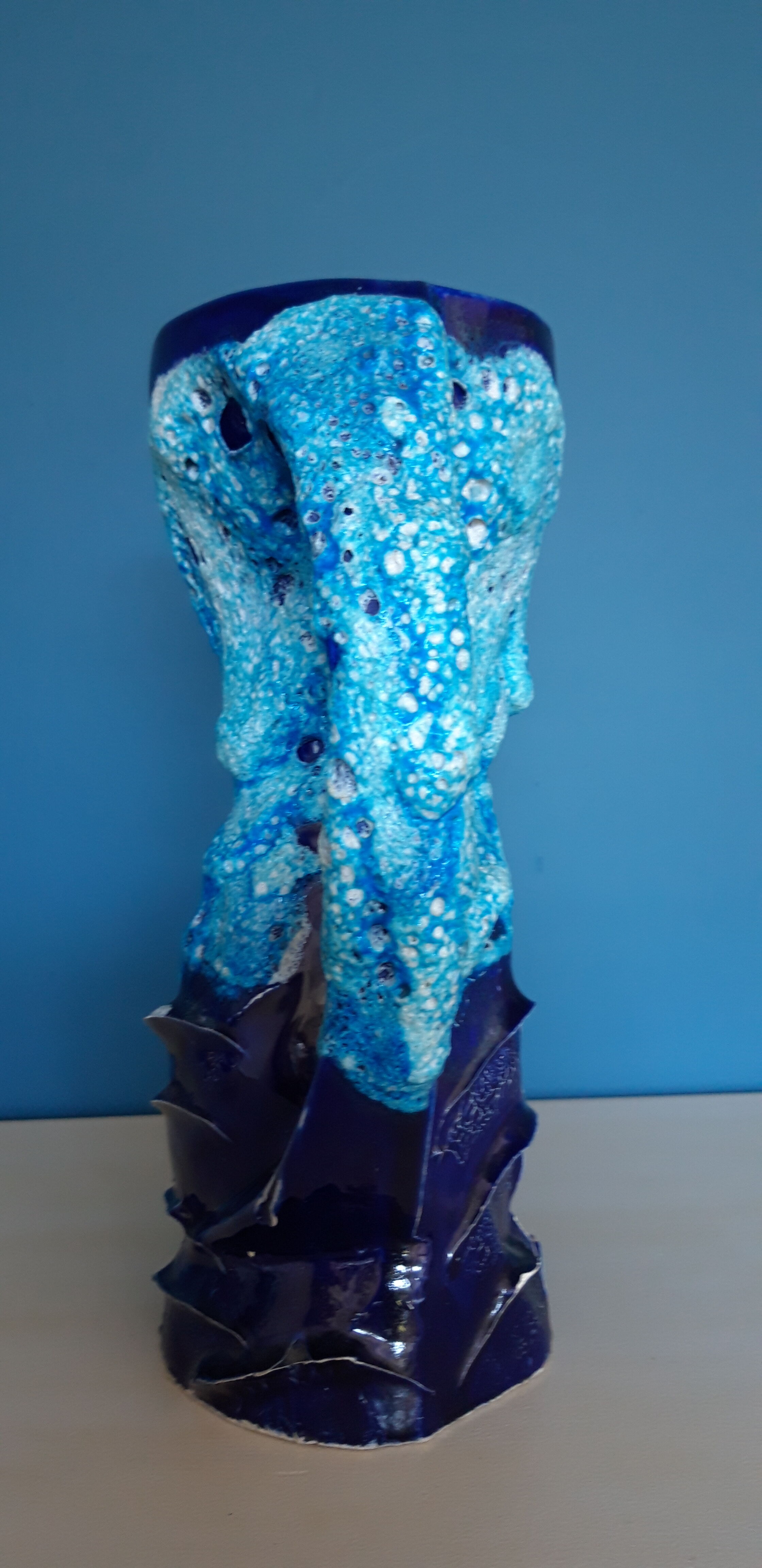 Fat lava ceramic vase from Vallauris, 60s/70s