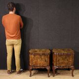 Paire de tables de chevet italiennes du XXe siècle