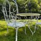 White lacquered wrought iron garden furniture — Belle Époque / 1950s style