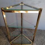 Neckline console metl gilded glass ep 1970