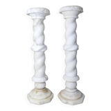 pair of alabaster columns