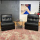 Pair of leather heaters years 70/80