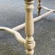 Extendable rectangular farmhouse table renovated oak and marquetry 255cm