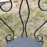 1 ornate wrought iron garden chair