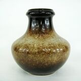 Brown Pitcher Vase - Scheurich West Germany Pottery - Vintage 70s