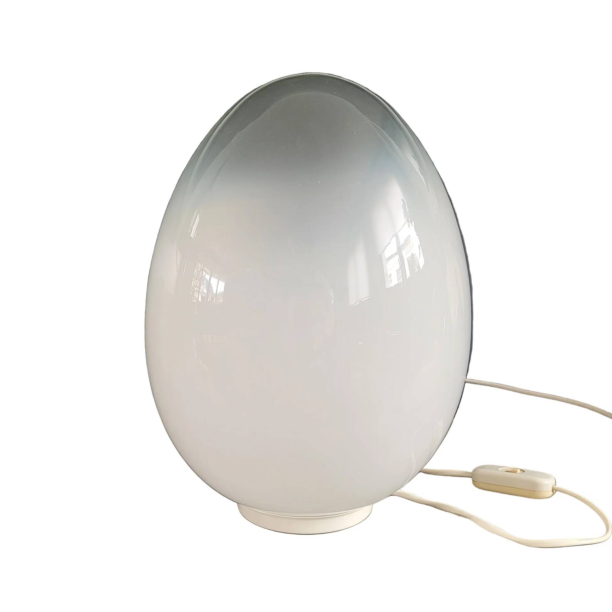 Vintage glass egg lamp