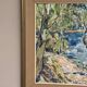 Original Swedish Oil on Canvas - "Natural Landscape" - Signed - Vintage and Framed - 68 × 56 cm