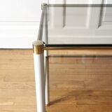 Side table in metal and glass, 1970