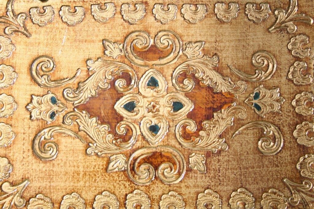 Florentine wooden serving tray