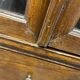 XL vintage wooden display cabinet/buffet, very tall, with glass.
