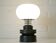 Lampe de table en bois vintage du milieu du siècle moderne de l'ère spatiale Japandi redessinée
