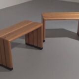 Bancs en hêtre italien des années 1960 – sièges intemporels du milieu du siècle