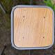 4 wooden and metal stools