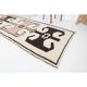Vintage Turkish Oushak Handmade Wool Cotton White Runner Rug 99x390