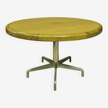 Table à manger ronde du siècle avec plateau en bois, Italie Années 1960