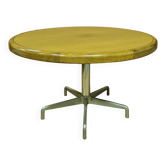 Table à manger ronde du siècle avec plateau en bois, Italie Années 1960