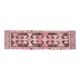 Vintage Turkish Oushak pink handmade wool runner rug 82x311