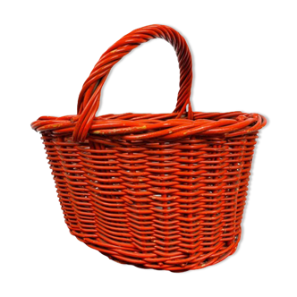 Panier orange vintage